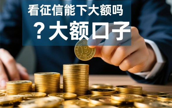 有不看征信能下大额的口子吗