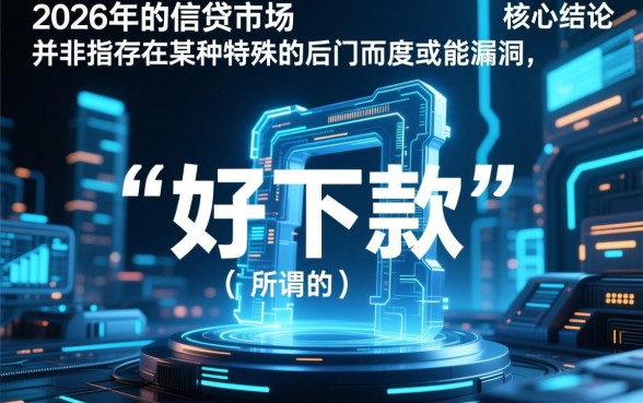 2026年贷款好下款的口子有哪些