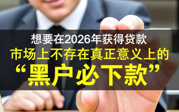 2026网贷黑户必下款口子是真的吗