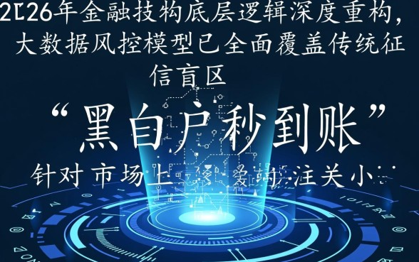 黑白户秒到账的小额网贷口子