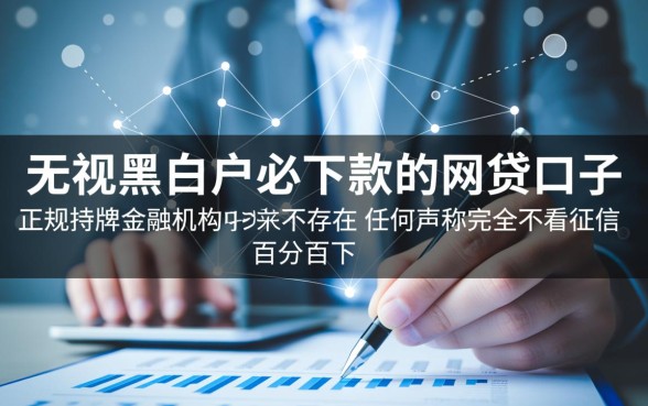 无视黑白户必下款的网贷口子有哪些