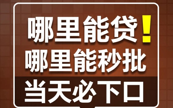 小额贷款当天必下口子哪里有