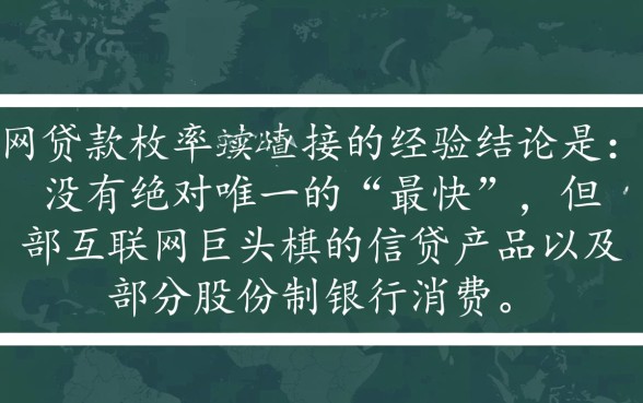 哪家网贷平台下款速度最快