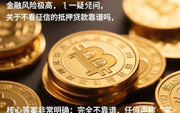 不看征信的抵押贷款靠谱吗