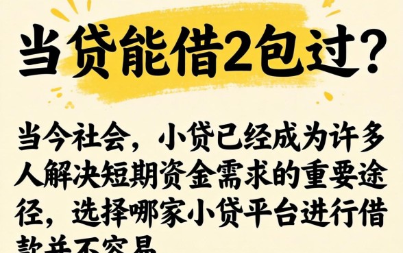 哪里小贷能借2包过? 哪里小贷能借2包过
