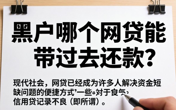 黑户哪个网贷能带过去还款