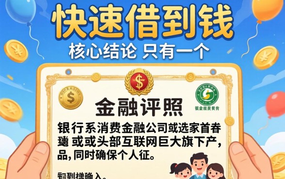 正规持牌机构与信用维护是快速获贷的关键