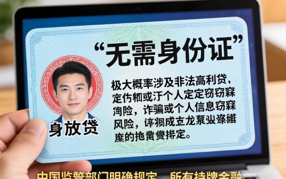 正规金融市场有不用身份证借款的软件吗