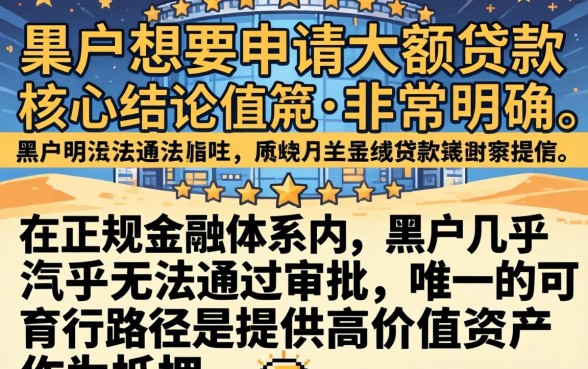 黑户能借的大额贷款有哪些