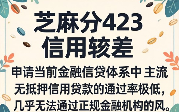 芝麻分423能办什么贷款