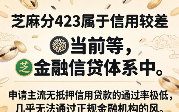 芝麻分423能办什么贷款