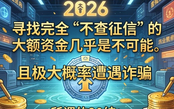 2026不查征信大额借款是真的吗