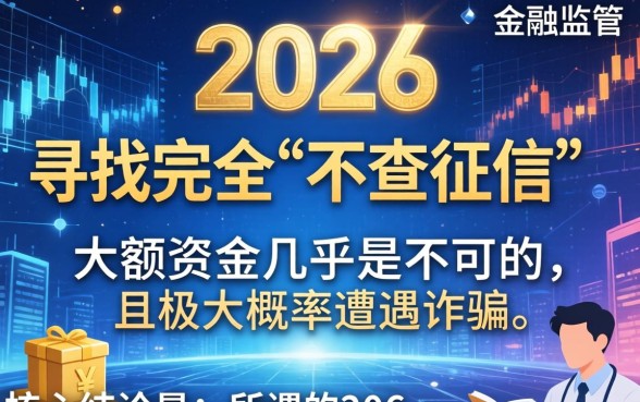 2026不查征信大额借款是真的吗