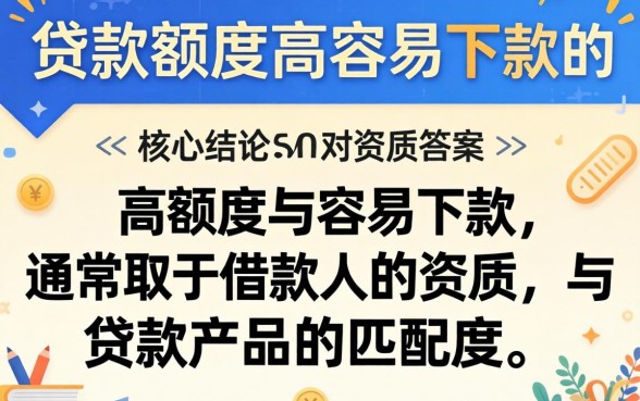 有什么贷款额度高容易下款