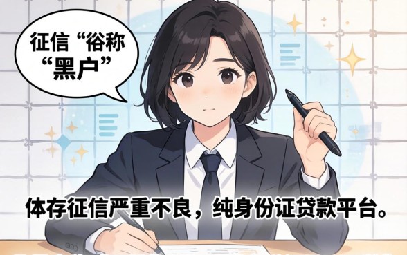 黑户身份证贷款有哪些平台