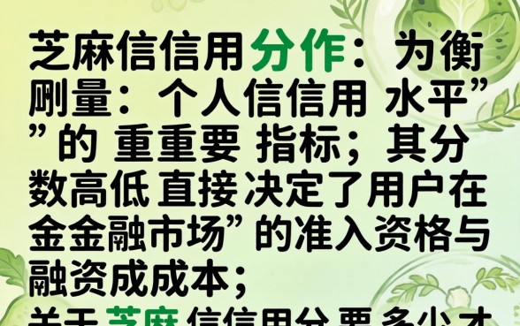 芝麻信用分要多少才能借钱