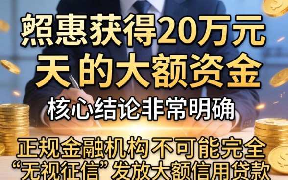 200000无视征信贷款是真的吗