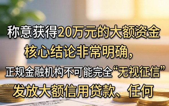 200000无视征信贷款是真的吗