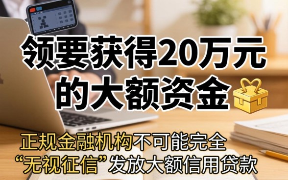 200000无视征信贷款是真的吗