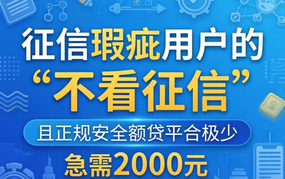 急借2000借款不看征信哪里有