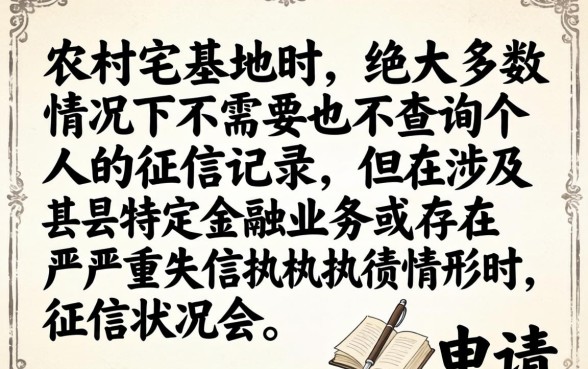 申请宅基地看不看征信记录