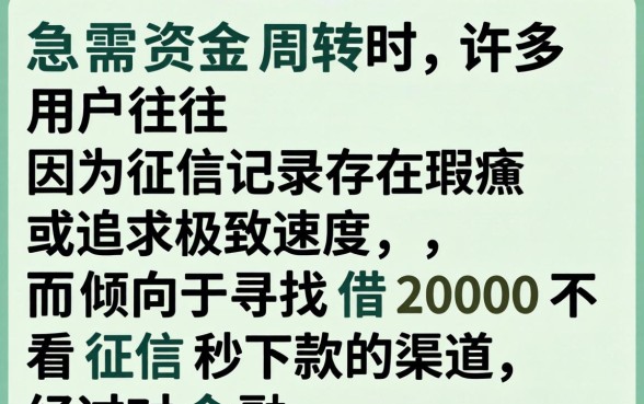 借2000不看征信秒下款是真的吗