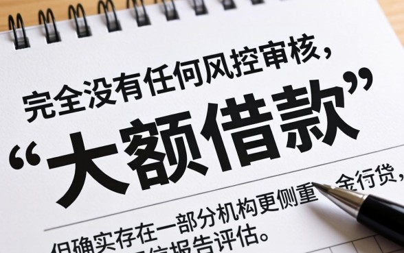 大额借款平台不看大数据的有哪些