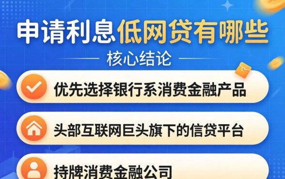 好申请利息低的网贷有哪些