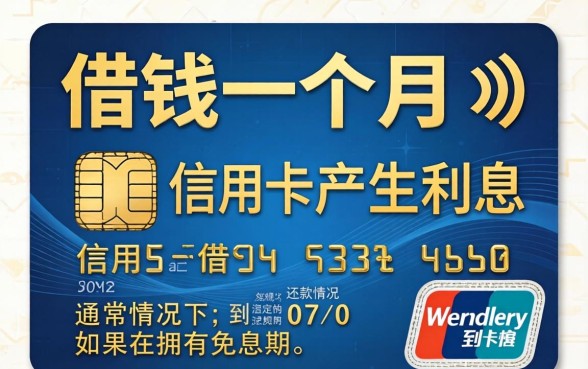 信用卡借钱一个月要利息吗