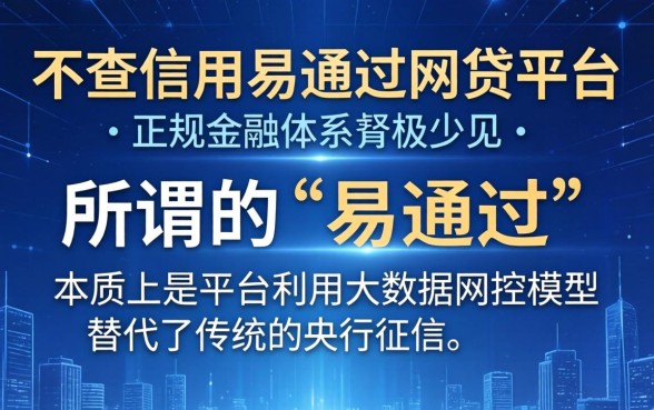 不查信用易通过的网贷平台