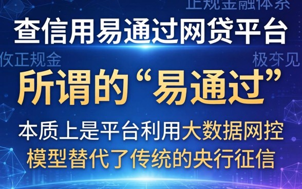 不查信用易通过的网贷平台