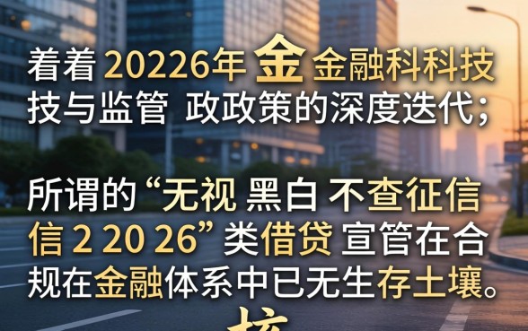 2026无视黑白不查征信是真的吗