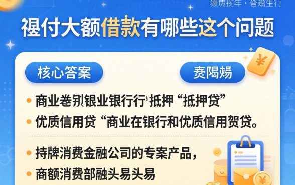 哪里可以申请额度高的大额借款