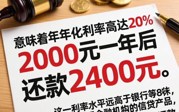 借2000一年还2400算高利贷吗