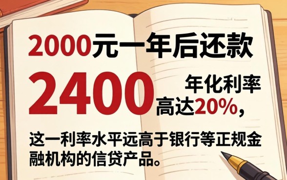 借2000一年还2400算高利贷吗
