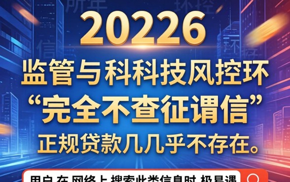 2026年不查征信的贷款