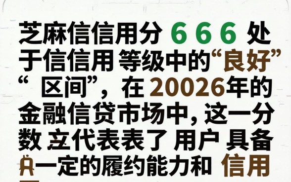 芝麻信用分666能贷款吗