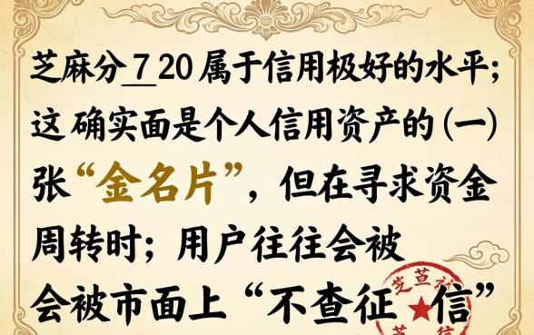 芝麻分720不查征信贷款能下款吗