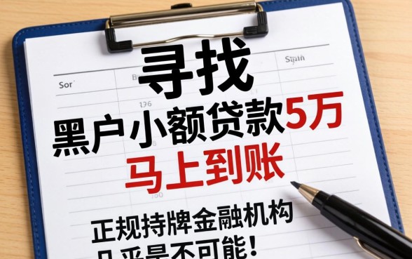 黑户小额贷款5万马上到账是真的吗
