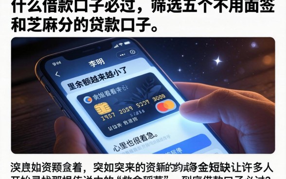 什么借款口子必过，筛选五个不用面签和芝麻分的贷款口子