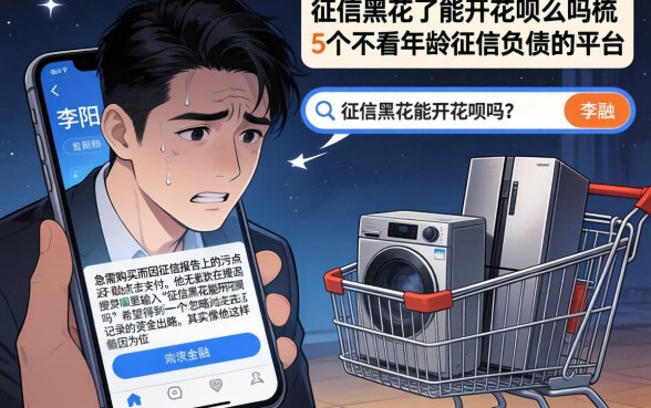 征信黑花了能开花呗么吗，梳理5个不看年龄征信负债的平台