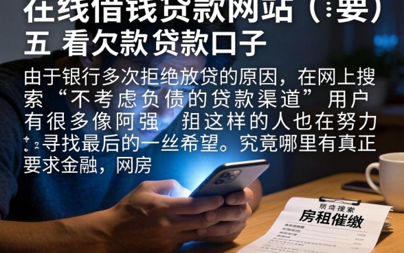 在线借钱贷款网站，条列五个不看欠款的贷款口子