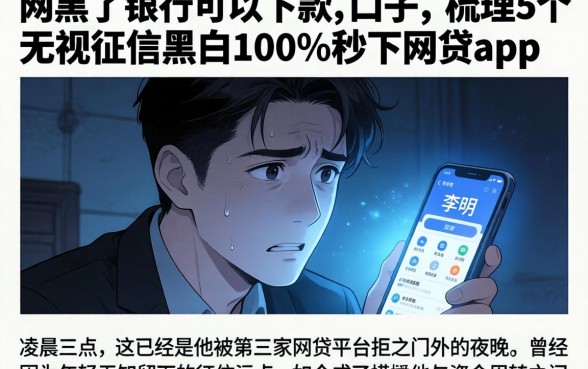 网黑了银行可以下款的口子，梳理5个无视征信黑白100%秒下网贷app