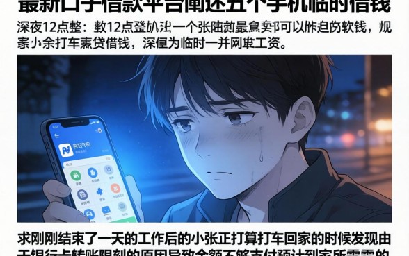 最新口子借款平台，细致阐述五个手机可以临时借钱的软件