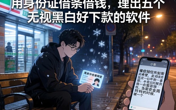 用身份证借条借钱，理出五个无视黑白好下款的软件