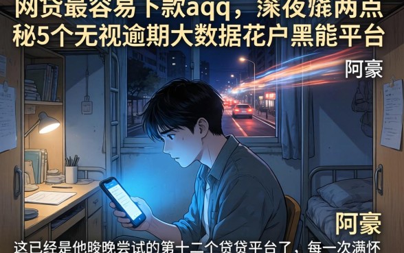网贷最容易下款的aqq，揭秘5个无视逾期大数据花户黑户平台