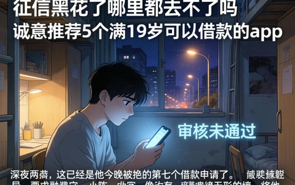 征信黑花了哪里都去不了吗，诚意推荐5个满19岁可以借款的app