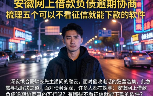 安徽网上借款负债逾期协商，梳理五个可以不看征信就能下款的软件
