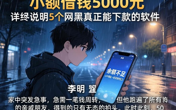 小额借钱5000元，详尽说明5个网黑真正能下款的软件