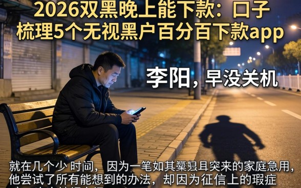 2026双黑晚上能下款的口子，梳理5个无视黑户百分百下款app